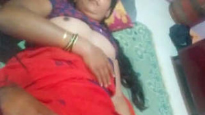 Indian bhabhi's big boobs and pussy get recorded