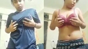 A young and excited girl masturbates in front of the camera on NewLeaked