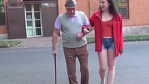 Old and young couple explores their sexual desires in explicit video