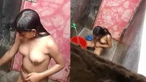 Cousin films naked sisters taking a bath in India