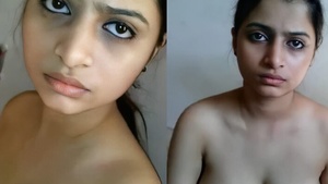 Cute Indian girl strips naked for camera in adorable video