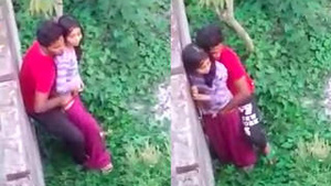 Desi college couple gets caught having sex in public