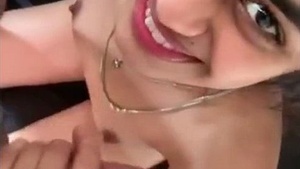 A beautiful newly married couple indulges in oral pleasure