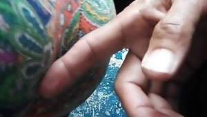 Public nudity and fingering in this amateur video